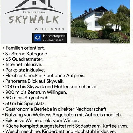 公寓 Skywalk Willingen *